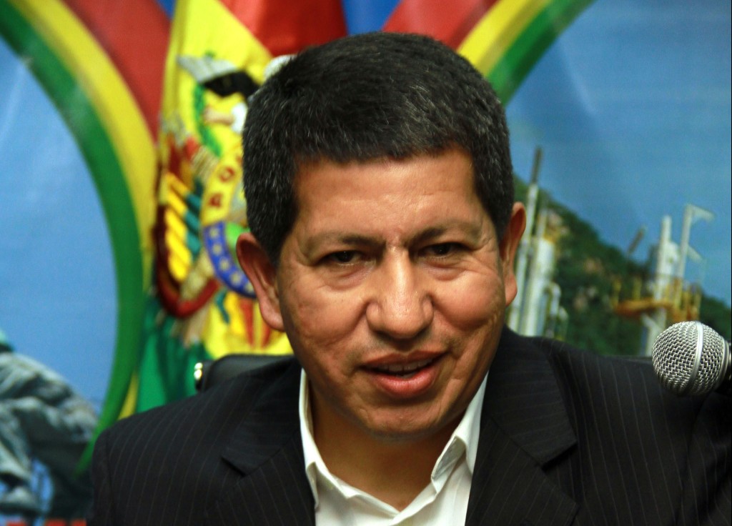 El ministro de Hidrocarburos, Luis Sánchez
