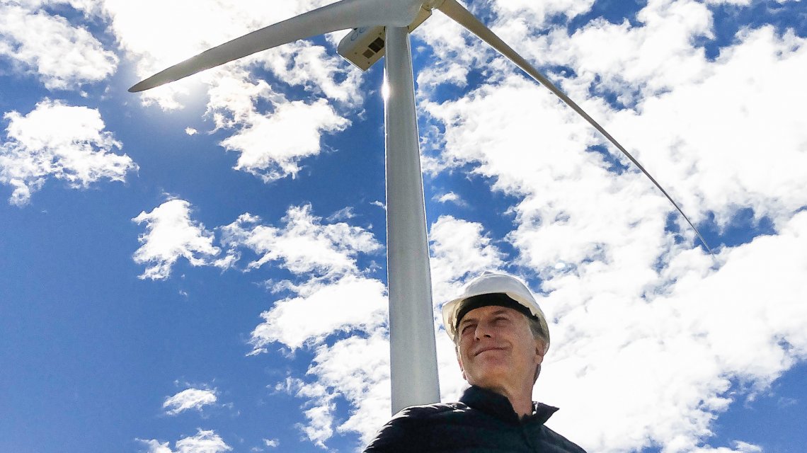 Macri visitó el parque eólico más grande de la Argentina