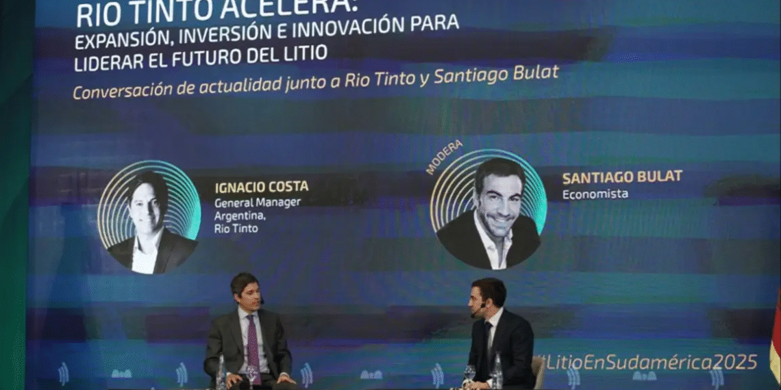 Argentina fortalece su posición como destino estratégico en la industria del litio, según Rio Tinto